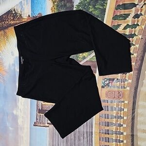 Eileen Fisher Black Cropped Leggings Size Petite Large